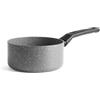 H&H Casseruola 1 Manico Sigma 16 cm - Corpo in Alluminio Stampato, Rivestimento Antiaderente Ceramico a Nido d'Ape, Fondo Compatibile Tutti i Piani Cottura, Manico Ergonomico, Effetto Stone