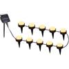 Lumisky 10 mini faretti luminosi solari a puntura markup vialetto SOLIRAY LED bianco caldo 12m