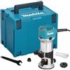 Makita RT0702CJ - Fresa e fresatrice superiore, 710 W, in alluminio, base a immersione, pinza Ø 8 o 6 mm in valigetta Makpac