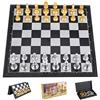 ChuerTech Scacchiera Professionale, Portatile Scacchiera Magnetica Chess Dama Scacchi Pieghevole da Viaggio per 6 + Anni Bambini e Adulti (25cm x 25cm)