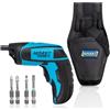 HAZET Mini avvitatore a batteria incl. fondina 9230B-1, Utensile per avvitare/smontare componenti, semplice,Azionamento: quadro 6,3 mm, Coppia di allentamento max: 4,5 Nm, Numero di utensili: 7