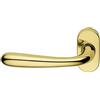 Forme Maniglia Porta Blindata Rosetta Ovale Goccia Sx - Cromo Satinato