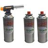 ALTIGASI CANNELLO Mini BRUCIATORE Torcia Saldatore Gas Fiamma OSSIDRICA + 3 CARTUCCE A Gas da 250 GR Inclusa