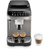 De'Longhi Magnifica Evo ECAM290.42.TB, Macchina Caffè Automatica con Montalatte, Macchina Compatta dal Chicco alla Tazza, Montatura Manuale Latte, 4 Ricette, Display Colorato Soft Touch, Nero Titanio