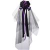 LOVIVER Velo da sposa per Halloween, accessorio per capelli, giochi di ruolo, copricapo comodo per donne e ragazze, per stanze di fuga, feste, accessori per, Rosa Viola