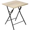 Generico Tavolo Pieghevole Effetto Legno Dimensione cm 60x60