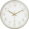 SURPN Orologio da parete, silenzioso, senza ticchettio, piccoli orologi da parete da 25,4 cm, funzionamento a batteria, decorativo, moderno, rotondo, per ufficio, casa, bagno, cucina, camera da letto