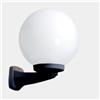 Fumagalli Lampada Globo Nera con Braccio a Muro + Base E27 - Fumagalli