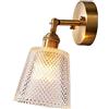 ZSAIMD Lampada da parete moderna a sfera in vetro rame Applique da parete in ottone Applique for ristorante Soggiorno Specchio da bagno Fari Comodino for comodino Lettura Decorazione soggiorno E27 Edi