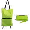 ATBUSS Trolley Pieghevole Verde - Carrello della Spesa Impermeabile in Tessuto Oxford, Borsa Portatile per Supermercato