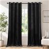 Ystyle Tende Per Interni In Velluto 2 Pezzi, 117x137 cm, Termiche Isolanti Anticaldo Tende Oscuranti Per Interni Per Camera Da Letto E Soggiorno Moderno, Curtains Con Anelli, Nero