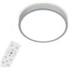 Briloner Leuchten - Plafoniera LED RGBW, plafoniera LED dimmerabile, colori di luce diversi, bianco neutro, lampada a montaggio superficiale, telecomando, colore argento, diametro 380 x 50 mm
