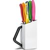 Victorinox Ceppo di coltelli Victorinox Swiss Classic, Profi Utility Block, 6 pezzi, 5 coltelli per verdure e pelapatate inclusi, Custodia per coltelli, Bianco