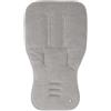 Jollein Cuscino per passeggino estivo in spugna/cotone, universale, adatto anche per passeggino, reversibile, morbido e assorbente, grigio (Storm Grey) - 80 x 46 cm