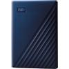 Western Digital WD My Passport for Mac WDBA2F0050BBL - Disco rigido - Crittografato - 5 TB - Esterno (portatile) - USB 3.2 Gen 1 - AES a 256 bit - Blu notte