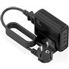 AISENS ASCH-140W4P056-BK, per interni, CA, 20 V, 5 A, 1,4 m, nero