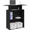 Tonture Banco reception, nero, 100 x 40 x 104 cm, in legno, per ufficio, studio, reception