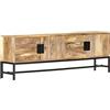 vidaXL Mobile Porta TV 140x30x50 cm in Legno Massello di Mango