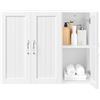Yaheetech Mobile da Parete Mobiletto da Bagno con 3 Porte Armadietto Moderno a Muro da Cucina Sogggiorno Portaoggetti Bianco 60 x 31 x 75 cm