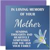 Stuff4 Biglietti di condoglianze - In Loving Memory Of Your Mum - Biglietto di auguri per lutto per adulti, 145 mm x 145 mm, per condoglianze pensando a te, con fiori