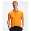 BOSS GREEN Boss Polo Paddy in piqué di cotone Bright Orange Uomo