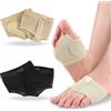 Clyhon Cuscinetti Metatarsali Danza Cuscinetto Proteggi Plantare per Danza, Antiscivolo - Cuscinetti Avampiede in Simil Pelle per Ginnastica, Pilates, 2 paires peau/noir S