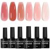 TOMICCA Smalto Semipermanente Set, 6 Colori Rosa Trasparente Nudo Series, Gel Unghie UV/LED Kit, Per La Casa Nail Salone Fai Da, 8ML