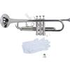Senza marchio Professional Classical Marching Concert School Band Bb Indian Flat Steel Trumpet