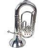 Senza marchio India strumento musicale Euphonium Band Orchestra con borsa (argento)