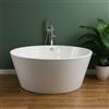 OGOMONDO Vasca da bagno free standing tonda acrilico bianco lucido cm Ø 145 x h 58 cm
