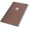 OGOMONDO Misure L140 x P80 x H3,5 cm, CONFEZIONE 1 *** Piatto doccia mineral marmo antiscivolo colore cacao 80 - 90 cm