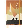 Moleskine Taccuino a Righe Il Signore degli Anelli, Copertina Rigida in Tela e Chiusura Elastica, Segnalibri e Adesivi a Tema, Frodo e Sam, Formato Large 13 x 21 cm