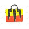 Fatto a mano Borsa per laptop in pelle stampata multicolore tracolla regolabile