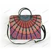Fatto a mano Borsa per laptop elegante in pelle stampata multicolore tracolla regolabile