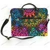 Fatto a mano Borsa per laptop stampata di design in pelle di lusso tracolla regolabile