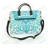 Fatto a mano Borsa per laptop di design in pelle stampata multicoloreTracolla regolabile