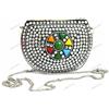 Fatto a mano Borsa a mano donna taglia piccola Meenakari Stone alla moda pochette in metal...