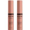 NYX Professional Makeup Butter Gloss, Lucidalabbra non Appiccicoso, Madeleine, Confezione da 2