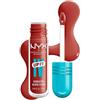 NYX Professional Makeup Gloss e Tinta Labbra Idratante 2in1, Idratazione fino a 12H, Con Vitamina B12 e Magnesio, Lip IV Hydrating Gloss Stain, Tonalità: 12 Burst That Tang!