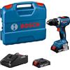 Bosch Professional 18V System Trapano-avvitatore GSR 18V-65 (motore brushless, 2x 18V GBA 2.0Ah, caricabatteria GAL 18V-20, L-Case)