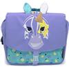 Les Déglingos Zainetto Kiprokos le Zebre, 32 cm, scuola mista, viola, bambino, viola., Enfant