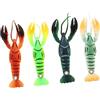 WOONEKY Esche da Pesca Artificiali Morbide 95mm Gambero Finto Set 4 Pezzi Resistenti all'Usura Portatili per Pesca in Laghi Fiumi e Torrenti Appassionati