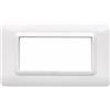 AVE Numero Posti 4 Moduli, CONFEZIONE 1 *** Placca ave s44 bianco in tecnopolimero per installazione elegante