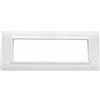 AVE Numero Posti 7 Moduli, CONFEZIONE 1 *** Placca ave s44 bianco in tecnopolimero per installazione elegante
