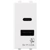 AVE Alimentatore usb ave domus 441082usbac ricarica rapida bianco