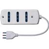 ECOVA Multipresa elettrica ecova 3 ingressi bivalenti 10/16a colore bianco
