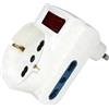 ECOVA Adattatore triplo attacco grande on/off bianco schuko 16 ampere ecova