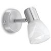 INTEC LIGHT Faretto led orientabile da parete spot in metallo attacco e14