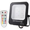 OPTONICA Proiettore led rgb light con telecomando potenza 30 watt colore nero ip65