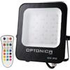 OPTONICA Proiettore led rgb light con telecomando potenza 50 watt colore nero ip65